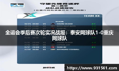 全运会季后赛次轮实况战报：泰安网球队1-0重庆网球队